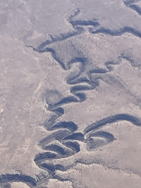 southwest canyons from a plane