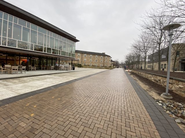 College campus walkway