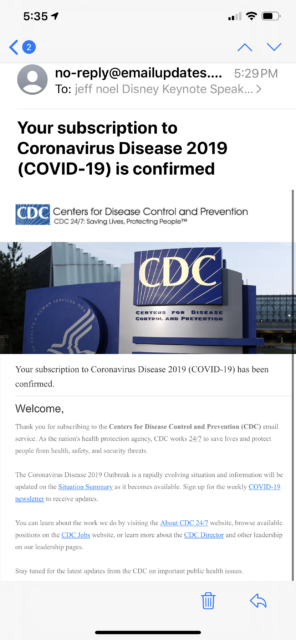 CDC email