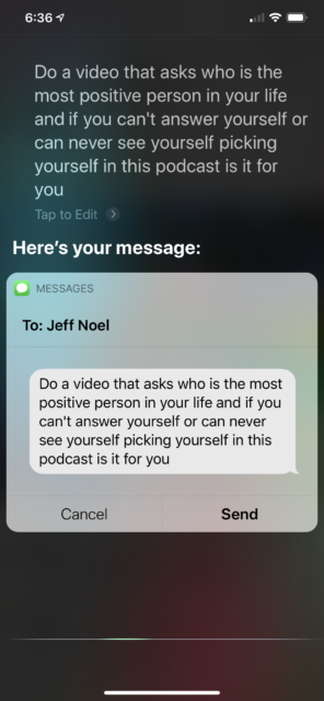 text note to self