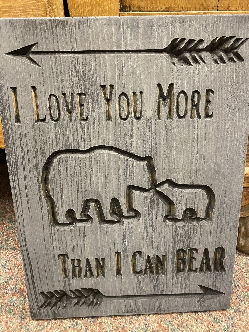 cute sign about bears and love