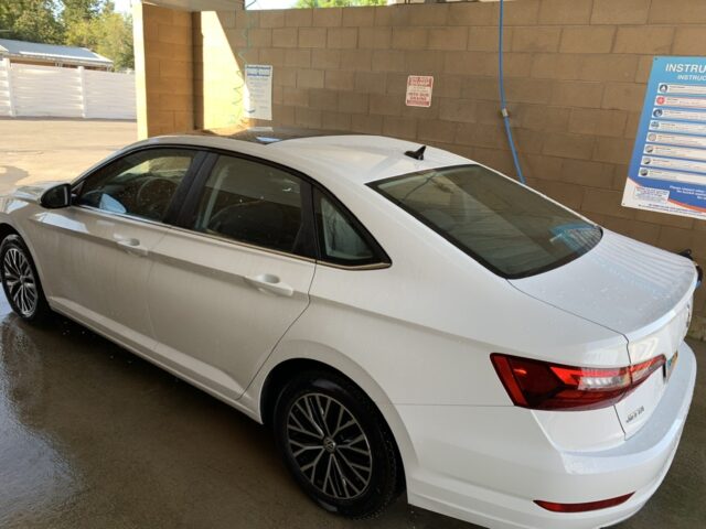 rental car at car wash
