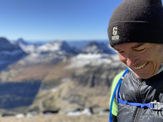 man in mountains