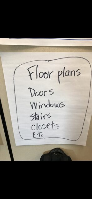Notes on a flip chart page