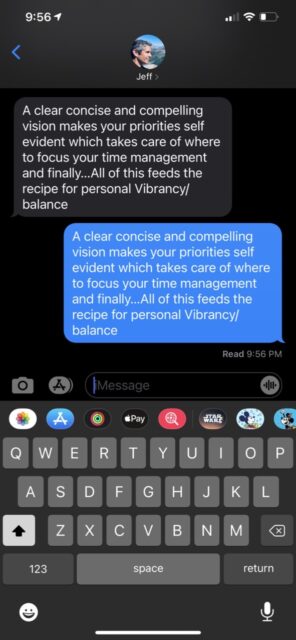 Screenshot of a text