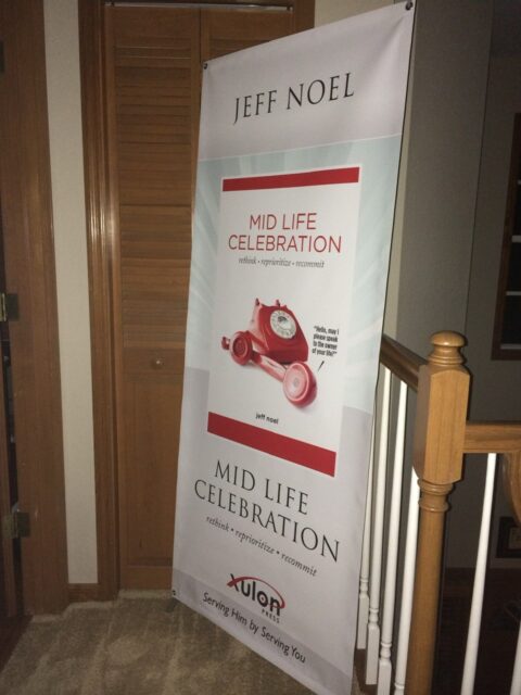 banner for the book, Mid Life Celebration