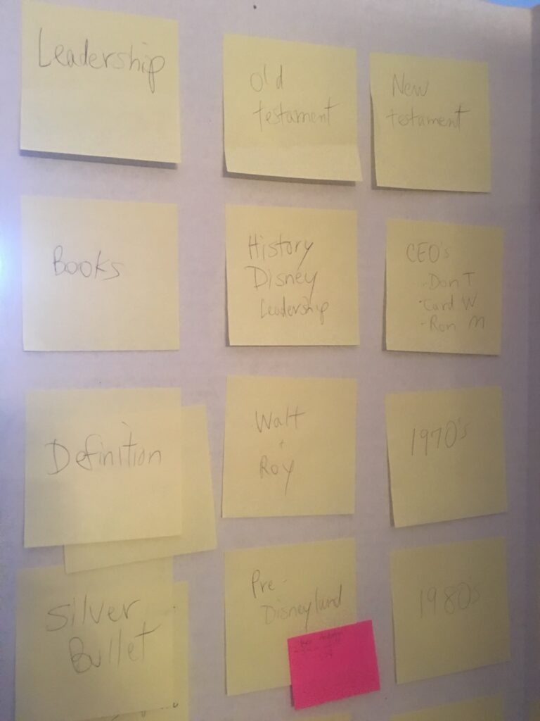 Leadership book storyboard