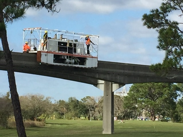 Disney monorail beam repair vehicle