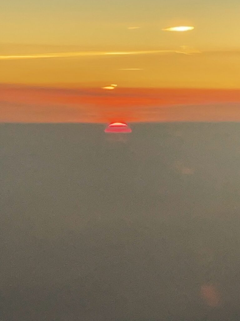 sunrise from a jet