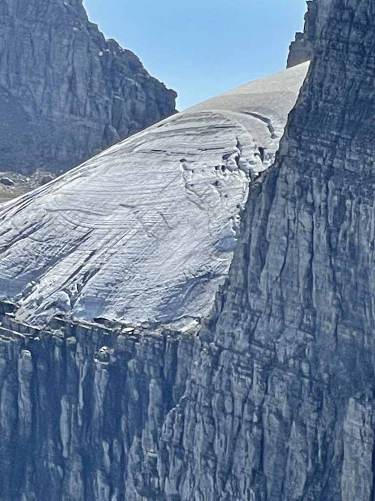 Glacier in high mountain pocket