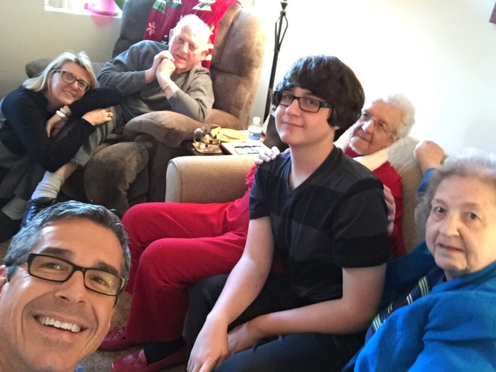 Five family elders and an eighth-grader