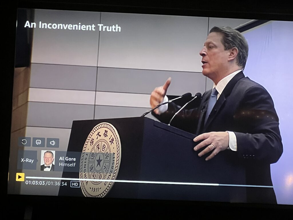 Al Gore behind speaker podium