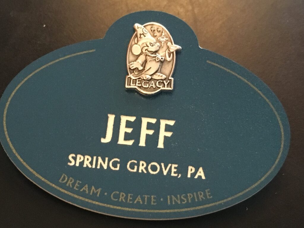 Disney Keynote Speaker Jeff Noel's nametag
