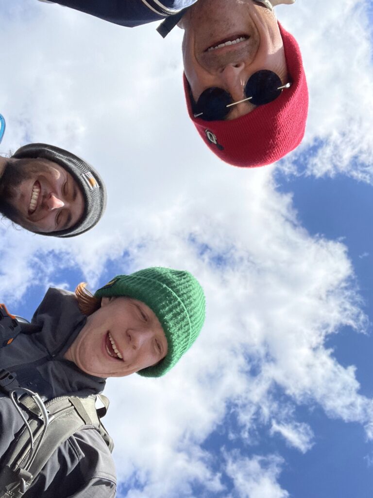 Silly selfie with three men