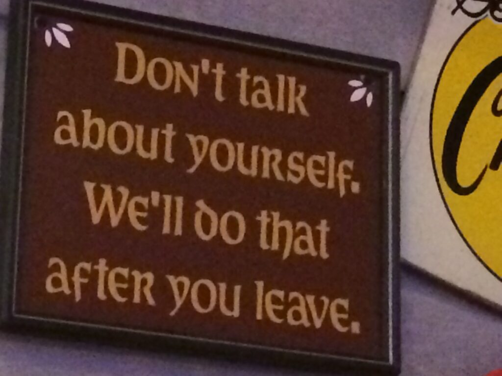 funny saying on wall