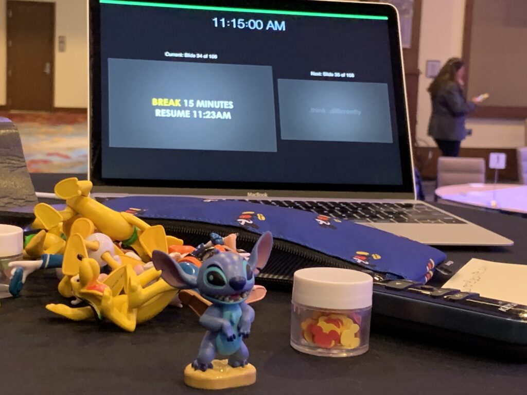 MacBook with Keynote presentation