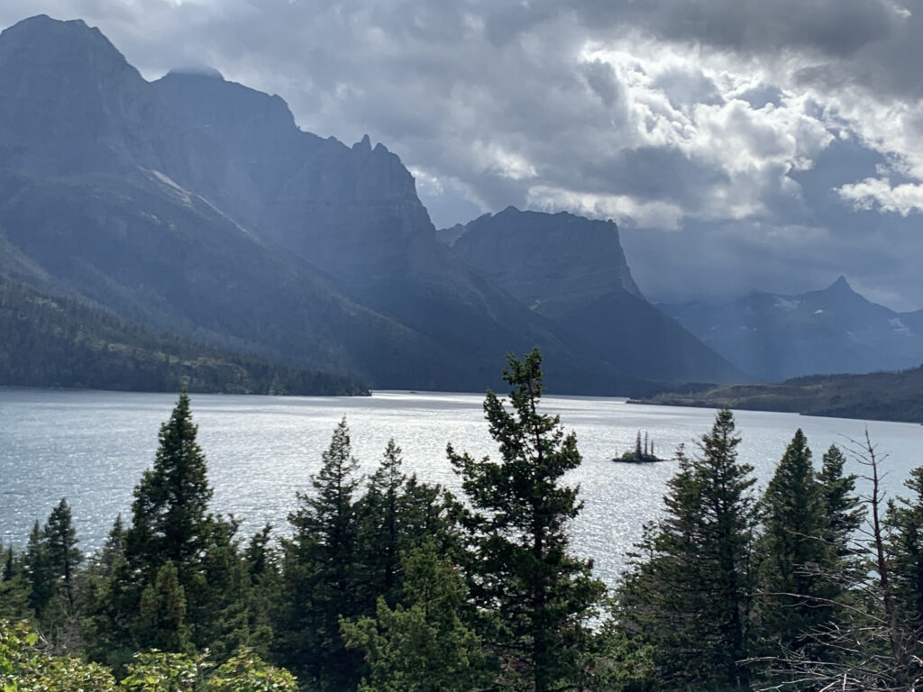 Mountains and lake