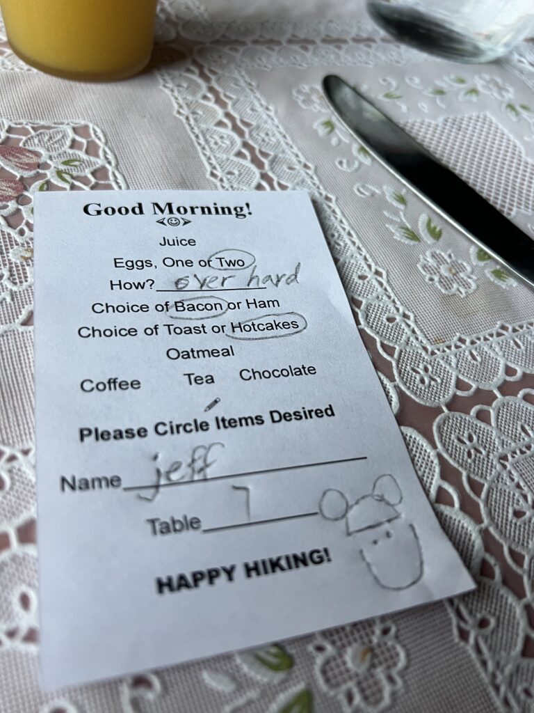 Breakfast order