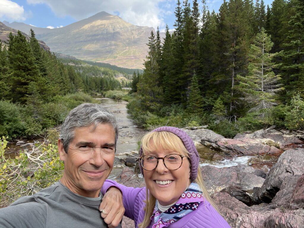 Two people in the mountains