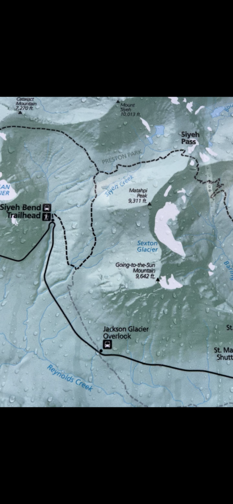 Mountain trail map