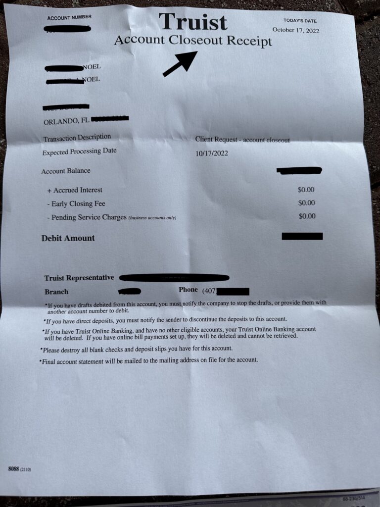 bank document