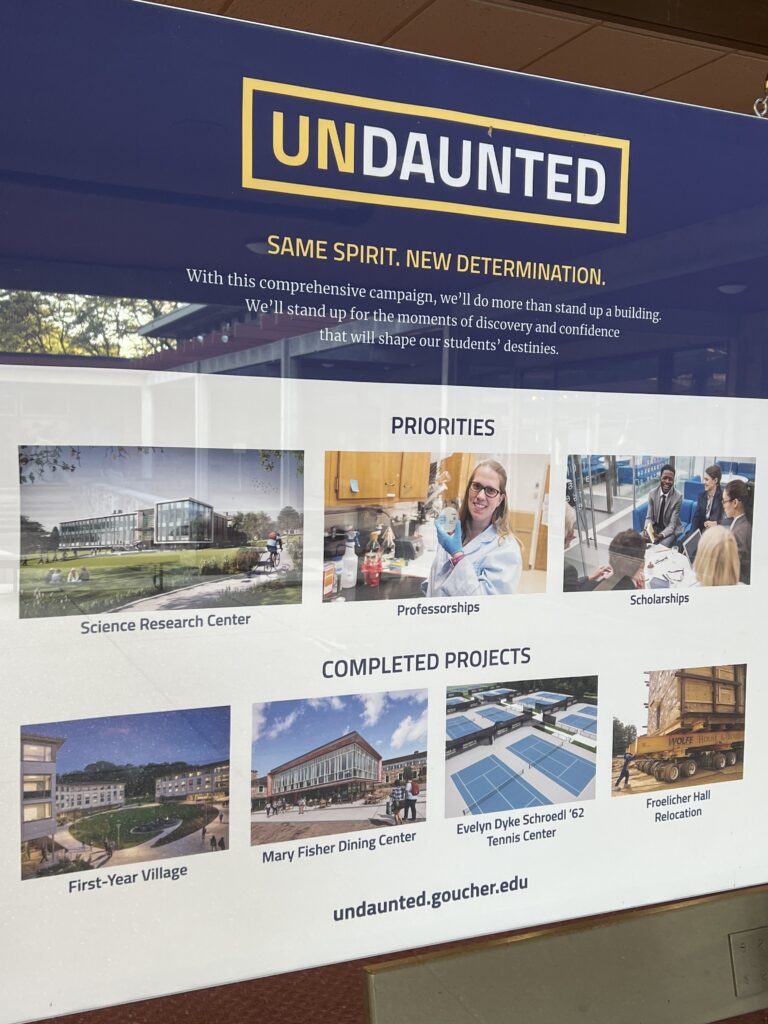 College Marketing window display